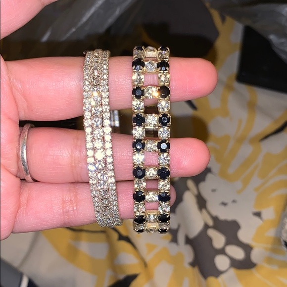 💍 5 SILVER & BLACK NEW BRACELETS💍 - Picture 7 of 8